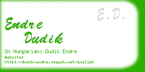 endre dudik business card